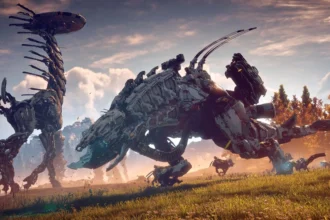 Horizon Zero Dawn é um dos destaques da listta com os melhores ogos de mundo aberto para pc em 2024;